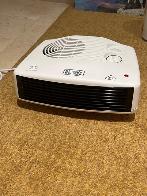Black+Decker Horizontal Heater with Fan, 2400W, HX230-B5, Wh