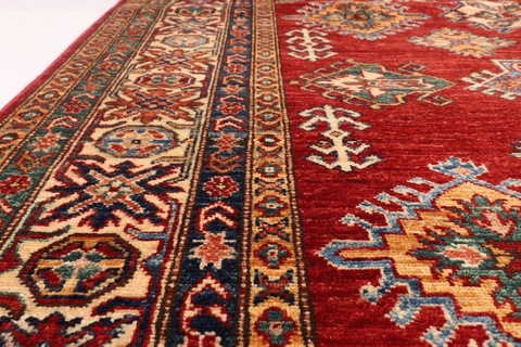 171 x 236 cm | 5.8 x 7.9 ft | new red area kazak rug | Afghan handmade carpet