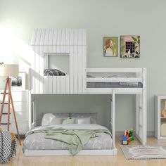 bunk bed for kids in mate fininshing