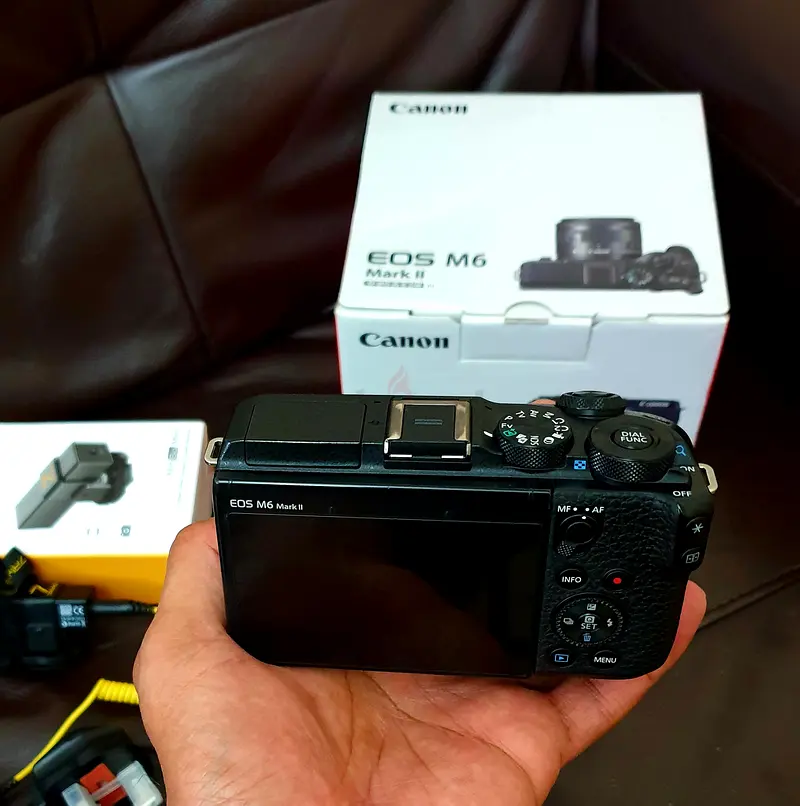 Canon M6 mark ii 4k 32mp camera body with accessories .