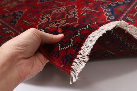 151 x 200 cm | New maroon color fine Afghan handmade carpet