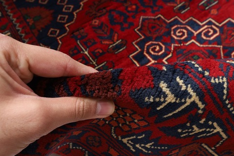 151 x 200 cm | New maroon color fine Afghan handmade carpet
