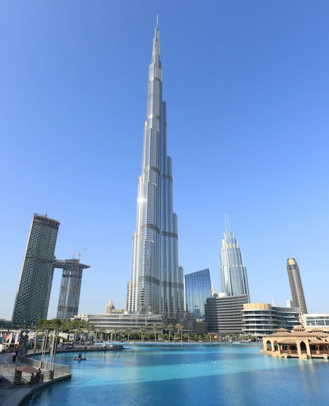 Burj Khalifa at the top
