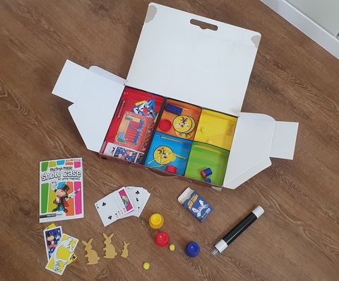 Kids magic tricks toy suitcase