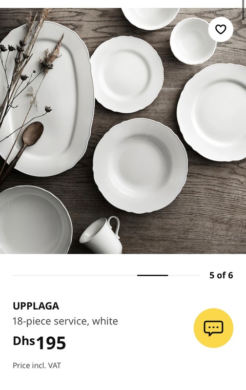 UPLLAGA 18 pieces Ikea dinner set