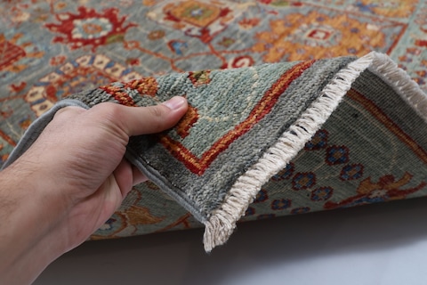 124 x 186 cm | New grey area rug | Afghan handmade carpet