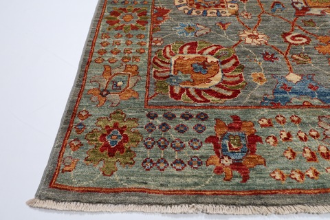 124 x 186 cm | New grey area rug | Afghan handmade carpet