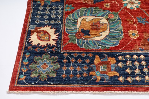 180 x 239 cm | 5.11 x 7.11 ft | New orange area rug | Afghan handmade carpet