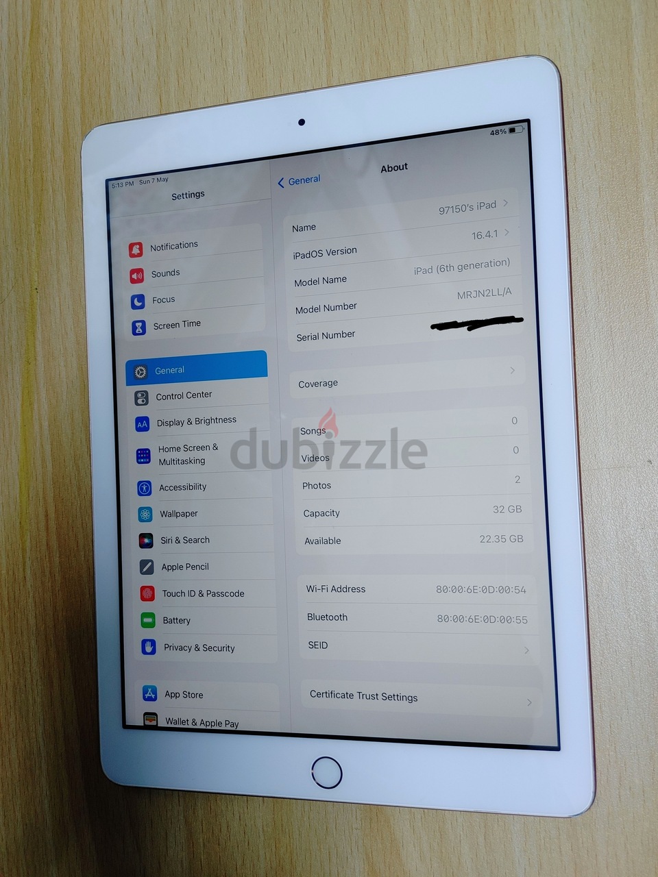 APPLE IPAD 9.7 Inches 6th Generation A1893 32GB Gold | Dubizzle