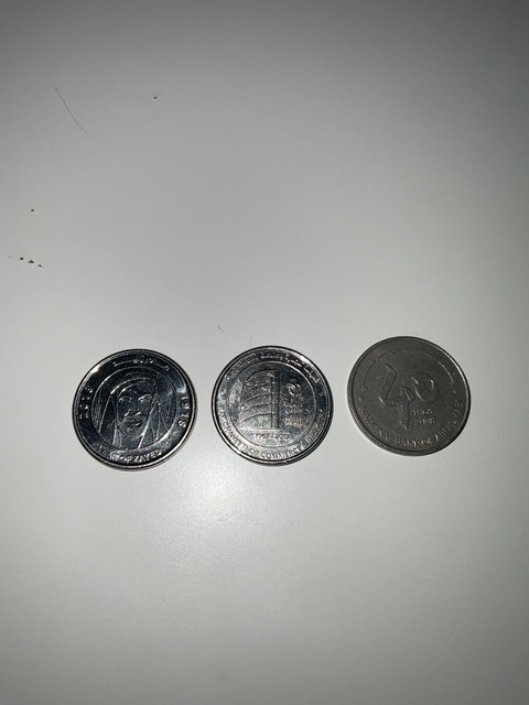 3pcs rare commemorative coins for 20AED