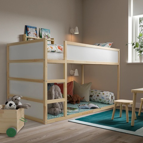 Reversible Ikea bed for children including mattress