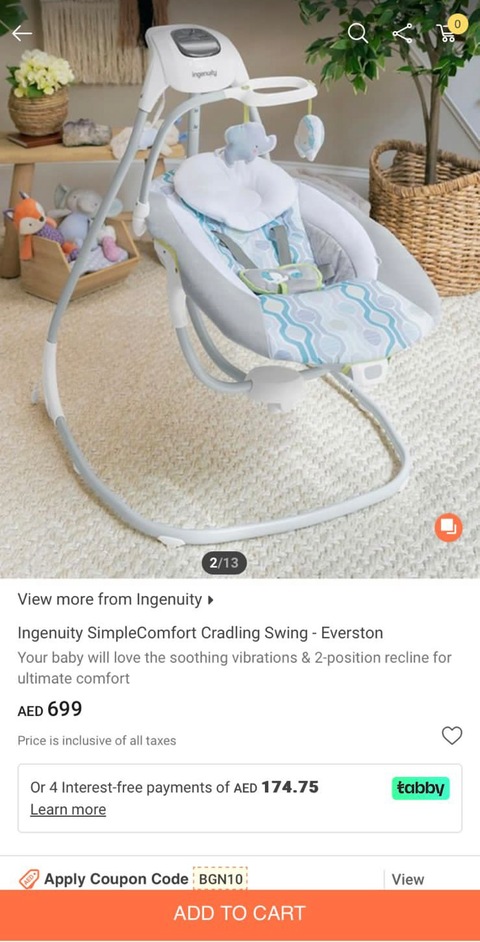 Ingenuity Baby Swing/Bouncer For Sale