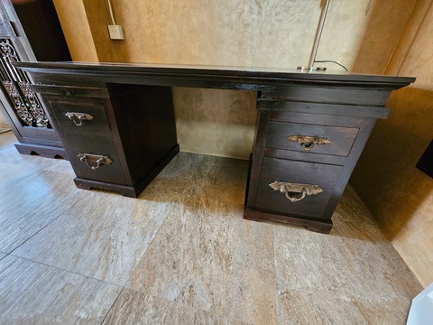 Marina Home Desk table drawer hard solid wood antique
