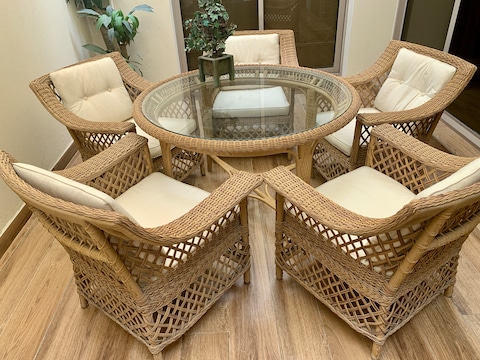 THE POINT Incredible Quality Outdoor Rattan Dining Set