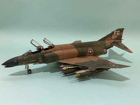 1/48 scale model F-4 Phantom built