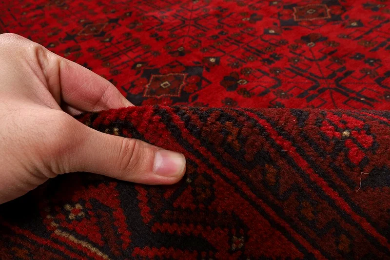 303 × 400 سم | 3×4 متر | سجادة بخارى بمساحة حمراء جديدة | سجادة أفغانية مصنوعة يدويًا63185241480065112