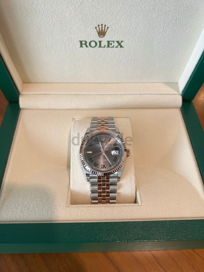 Rolex Datejust 36, Everose Gold, Wimbledon dial, Jubilee-0