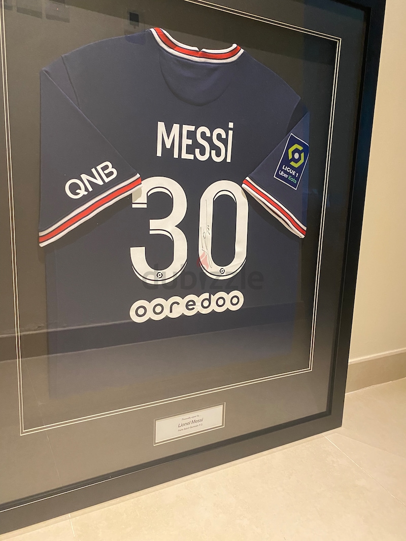 Pele Maradona Messi and Ronaldo Machine Signed Shirt Frame 