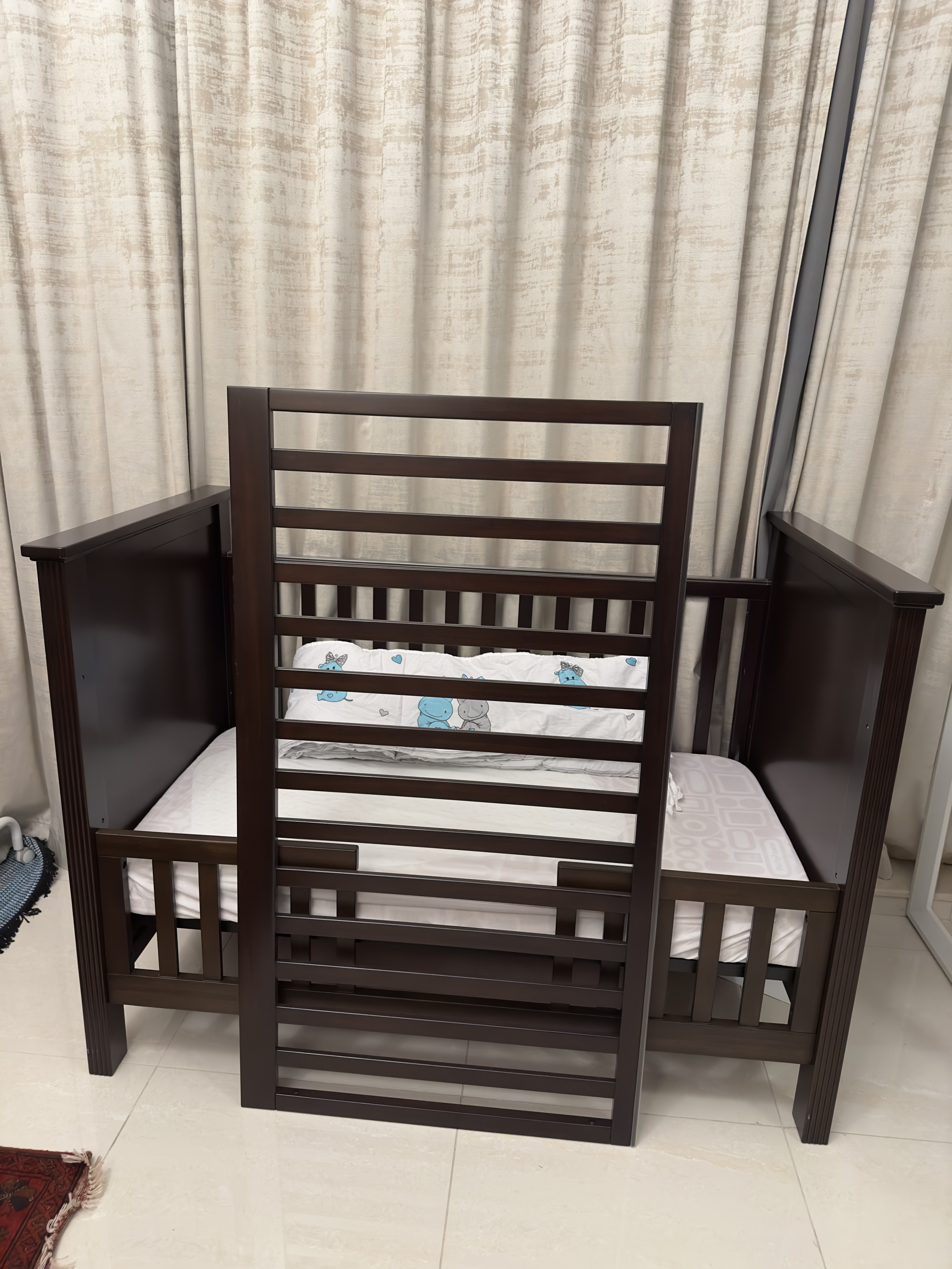 Pottery Barn Solid Wood Crib |  Toddler Attachment  Mattress
