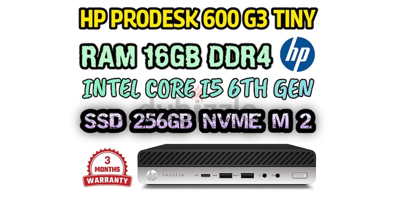 HP PRODESK 600 G3 TINY RAM 16GB DDR4 CPU INTEL CORE I5 6TH