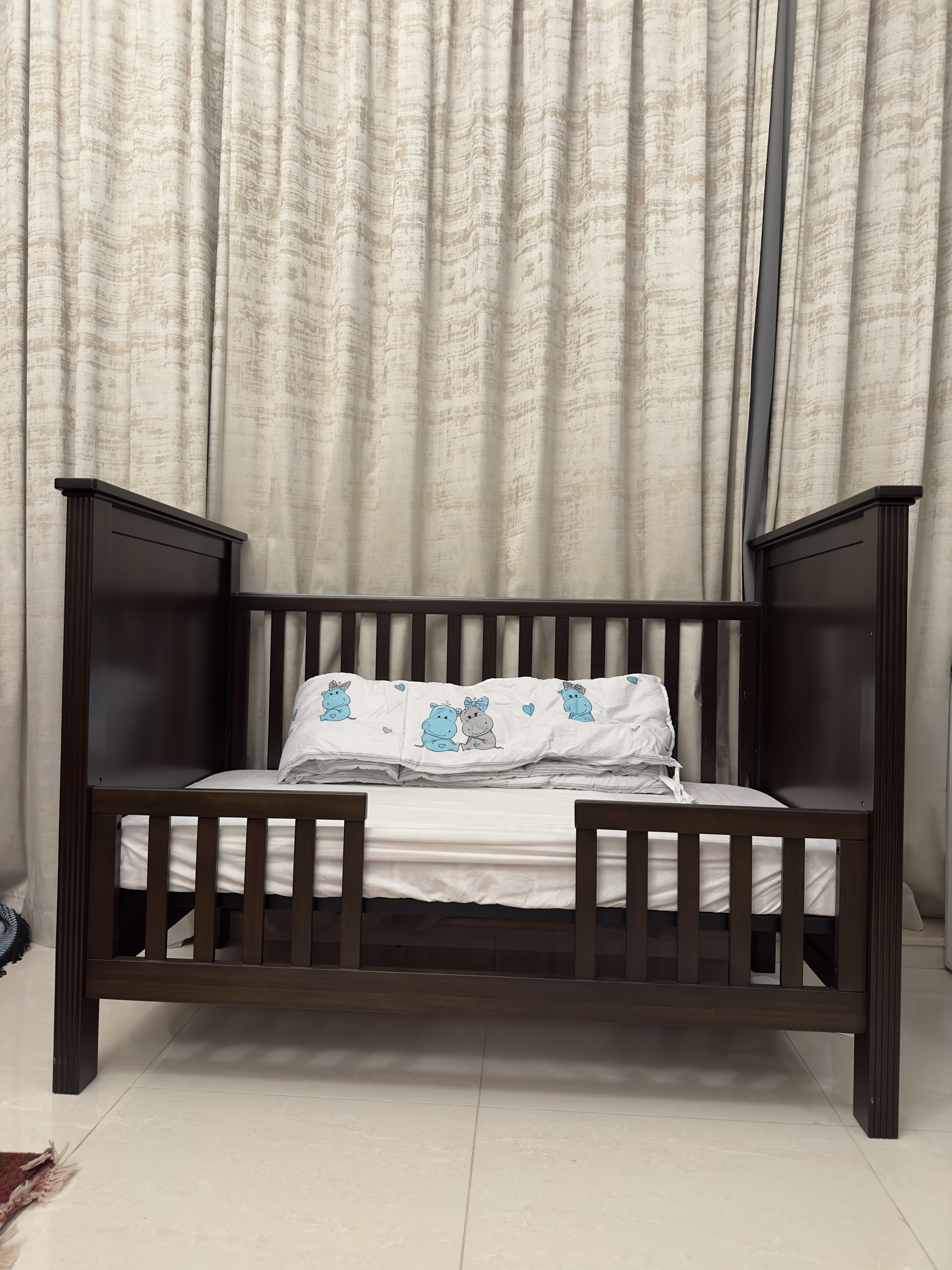 Pottery Barn Solid Wood Crib |  Toddler Attachment  Mattress