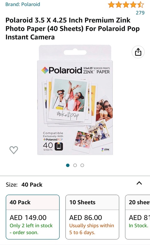 Polaroid pop with accessories