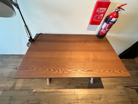 IDASEN Office Desk, brown/beige, 120×70 cm