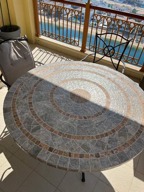 Outdoor Stone mosaic dining table set for sale