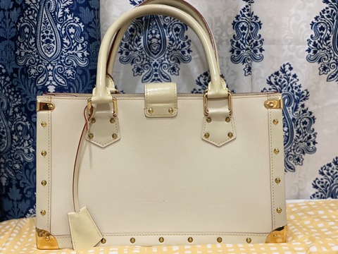 Louis Vuitton white Suhali Leather Le Fabuleux
