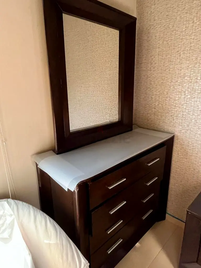 Dressing table with mirror