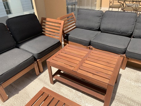 As New HUGE Wooden Applaro Outdoor Sofa Set
