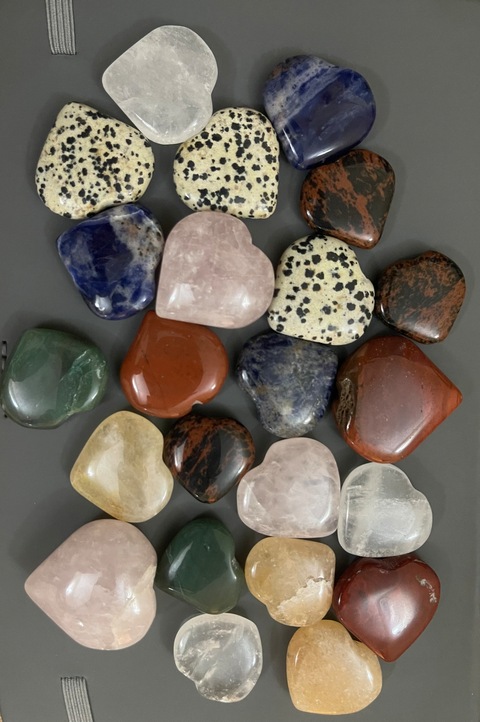Crystal/ stone hearts