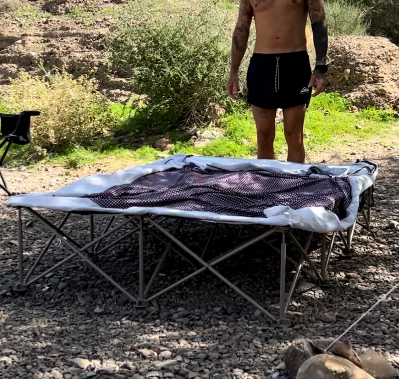 Camping queen bed OZ Trail