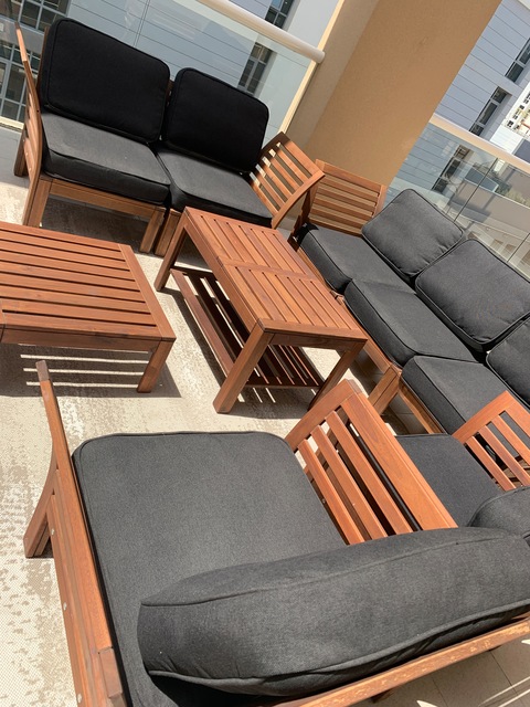 As New HUGE Wooden Applaro Outdoor Sofa Set