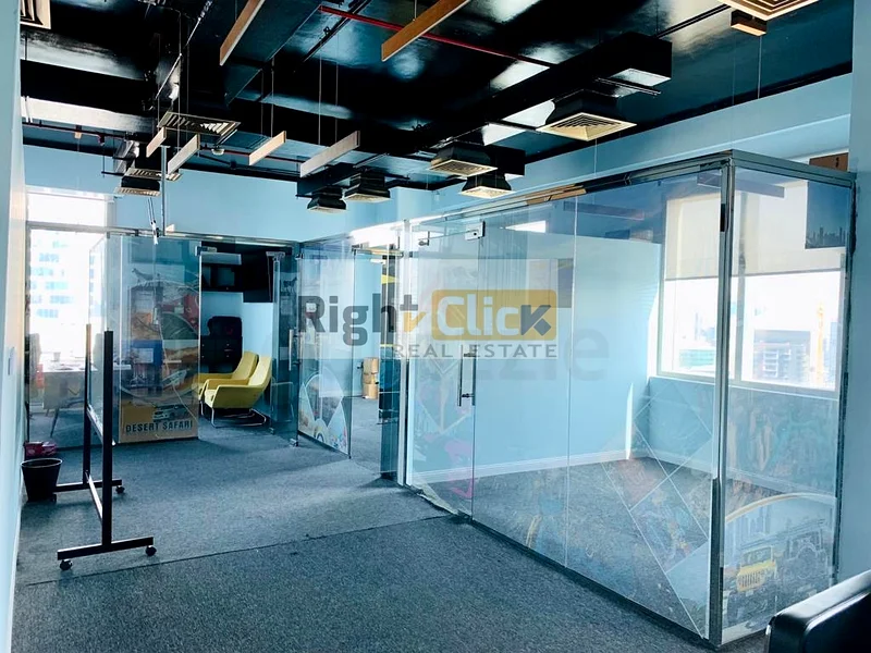Hot Deal ! Fully Fitted Office With Glass Partitions In The Prism Tower