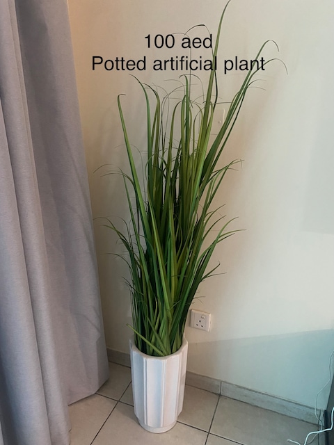 Artificial plant in ceramic pot