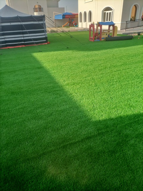 Green artificial grass