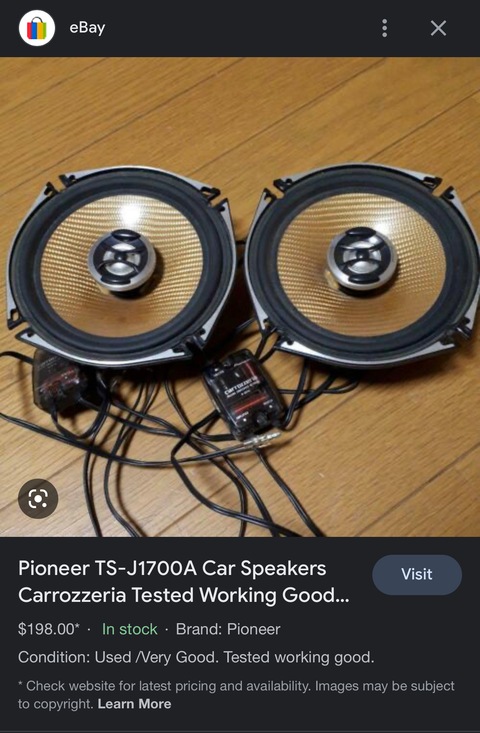 PIONEER CARROZZERIA COMPONENT AND COAXIAL SPEAKER FOR SALE!!!!! Perfect Condition