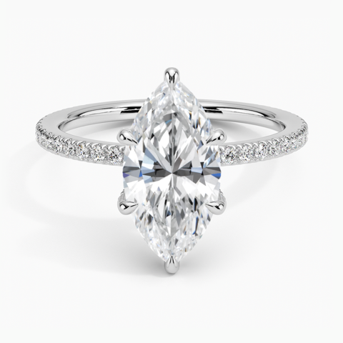 2cts Marquis Cut Diamond Ring GIA