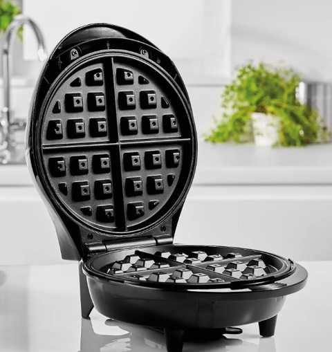 UK BRAND GEORGE HOME Black Non-Stick Waffle Maker GWM101B-21
