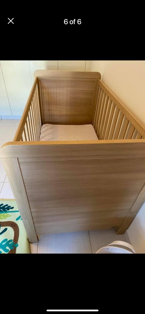 Mama and Papas Cot bed with mattress