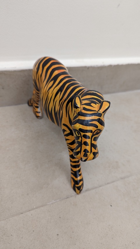 Handcrafted Tiger Wooden Decor