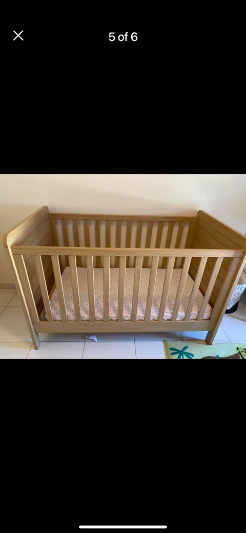 Mama and Papas Cot bed with mattress