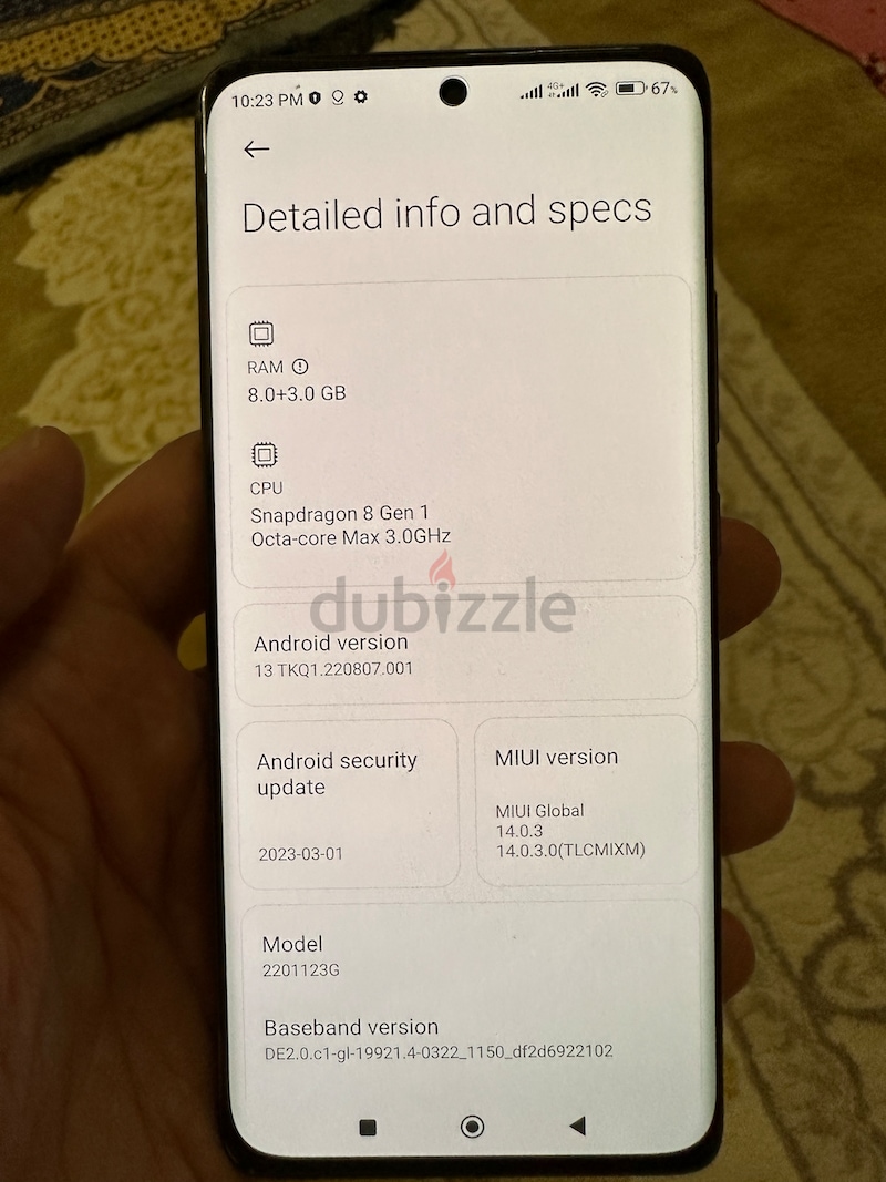 Xiaomi Mi 12 ( 256gb 8+3 gb ram) | dubizzle