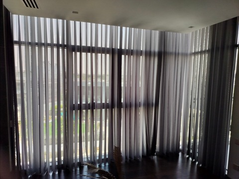 Material Blinds in L shape  (310h X 110L and 310h X 340L