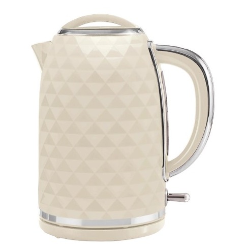UK BRAND GEORGE HOME Cream Textured Fast Boil Kettle 1.7L
