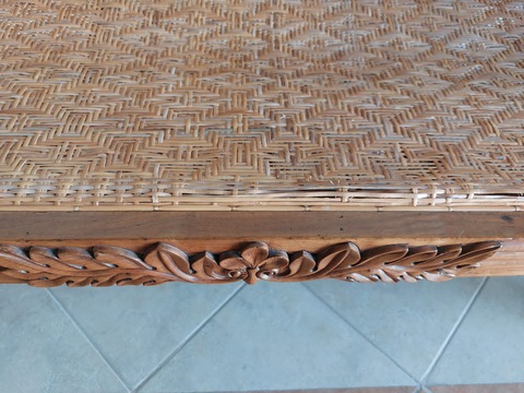 Dutch Colonial Solid  Satinwood Caned Sofa