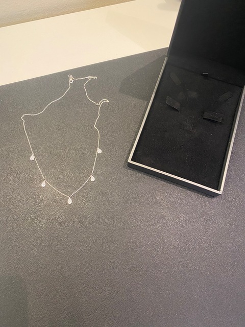 Diamond Necklace- beautiful, classic illusion drop setting