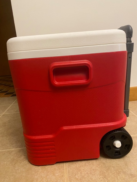 Keep Cold Plastic Picnic Trolley Ice Box 30 Liter Red