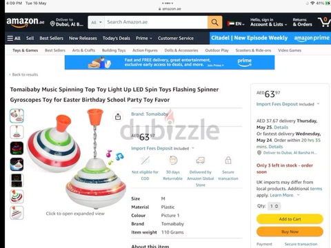 Light Up Spinning Tops Flashing LED Spinner Toy